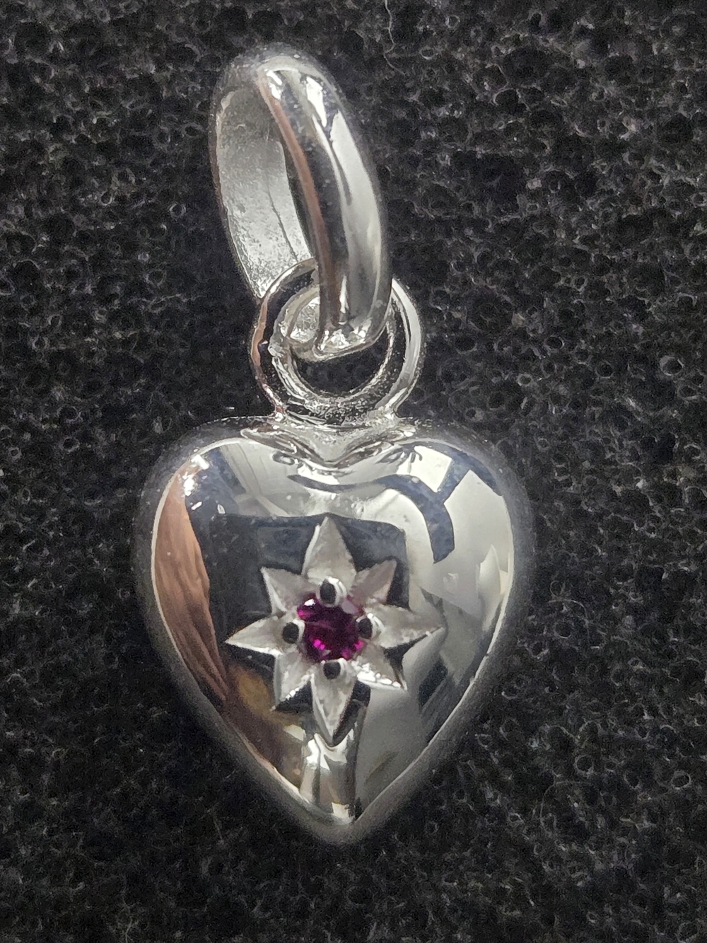 Thomas Sabo Sterling Silver Heart Pendant with Pink Stone